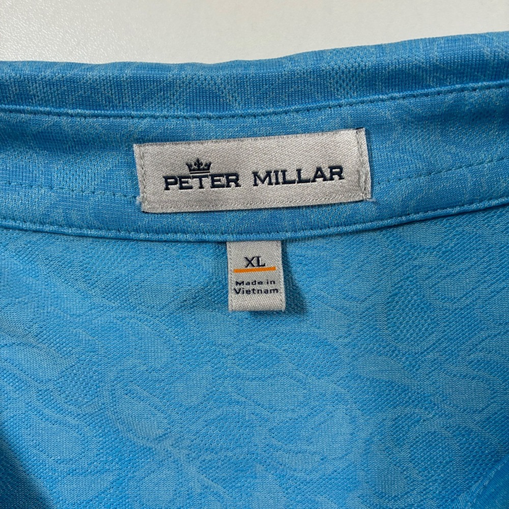NEW Peter Millar Polo Shirt XL Crown Sport Paisley Jacquard Performance AOP - Picture 3 of 9